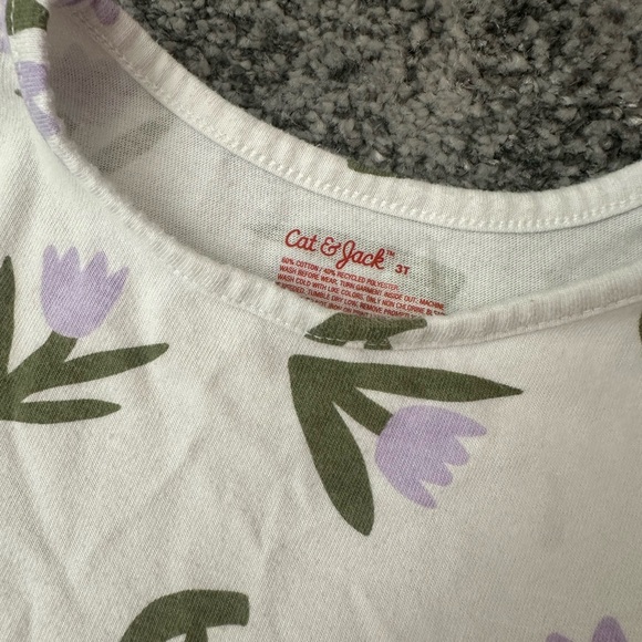 Cat & Jack White and Cream Flutter Sleeve Sundress - Picture 2 of 3